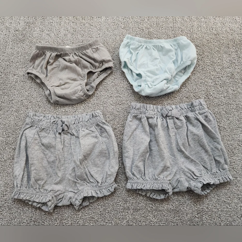 Baby gap 100% cotton toddler girl bloomer bundle set size 12-18 months